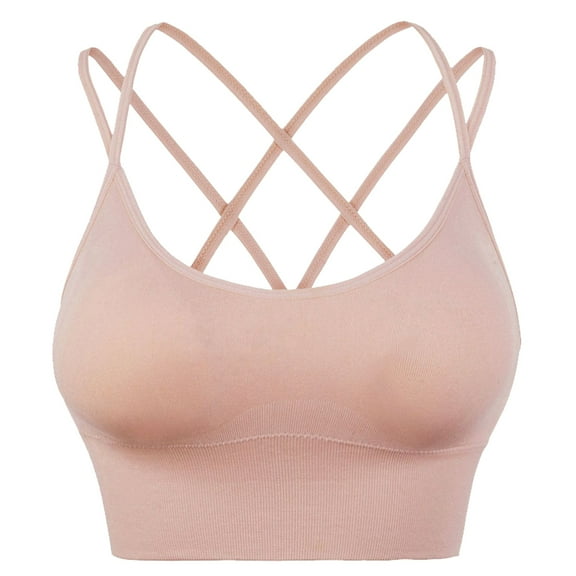 Women's Invisibles Comfort Seamless Wireless Skinny Strap Retro Bralette Bra