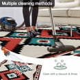 Aztec Tribe Outdoor Rug, Rhombus Mosaic Geometric Pattern Non-Slip Area ...