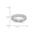 thumbnail image 5 of 14k White Gold Round Diamond Eternity Wedding Band Double Row Ring Size 5.5 - 2 Ct., 5 of 5