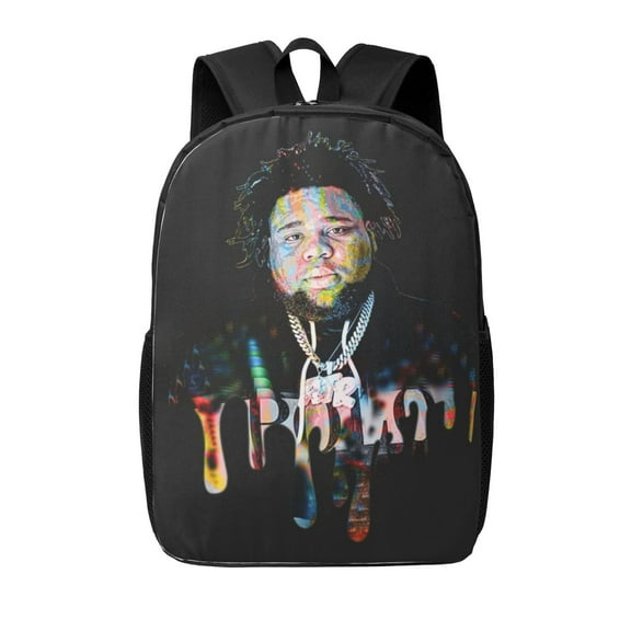 Rod Wave Backpack 17 Inches Casual Sports Bag Waterproof Travel Laptop Backpack Large Capacity School Bag