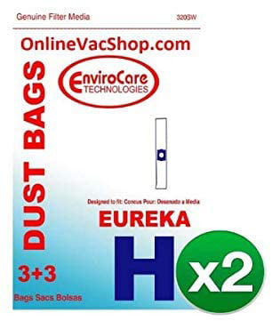 Roto-Matic Powerteam Series, 9 Eureka H Canister Vacuum Bags 3 Filters 52323 