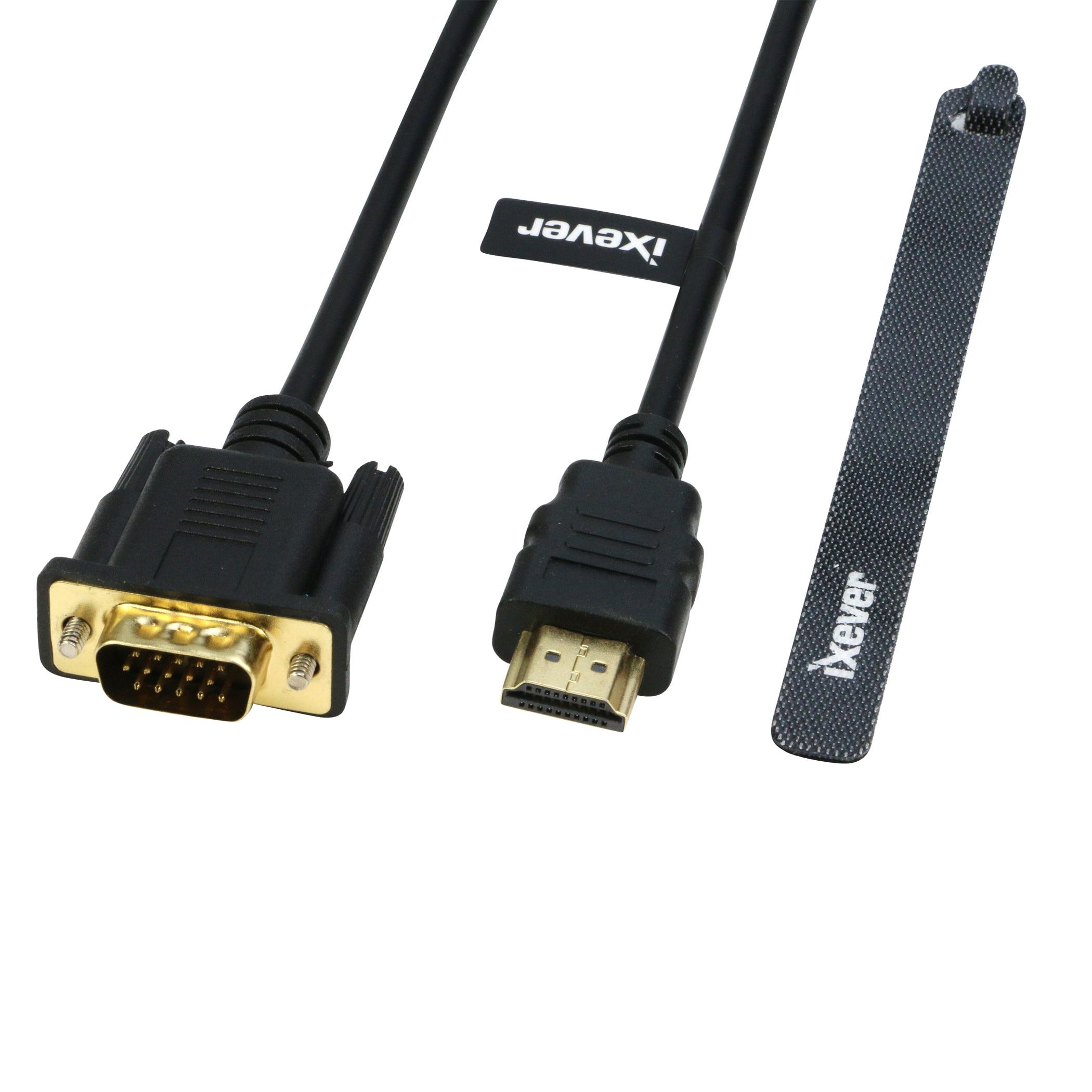 HDMI to VGA and audio adapter cable, single port, 1.8 m, black (A-HDMI-VGA -03-6)