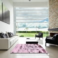 thumbnail image 7 of Ahgly Company Machine Washable Indoor Rectangle Abstract Purple Pink Area Rugs, 7' x 10', 7 of 7