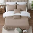 thumbnail image 3 of Clara Clark Quilt Sets, 4 Piece Lightweight Reversible Quilt Bedspread, Ellipse Weave Coverlet Bedding Set, Twin Beige Cream, 3 of 9