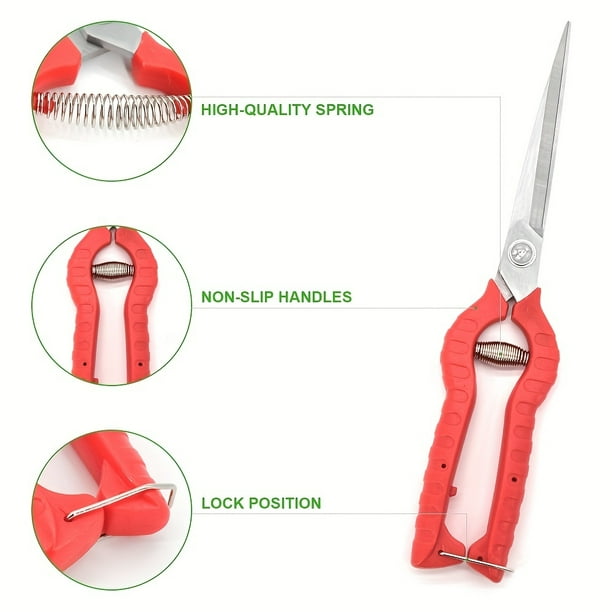 1pc Extra Long Stainless Steel Pruners Bonsai Plant Trimming