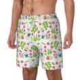 thumbnail image 2 of Uemuo Happy Easter Pattern Mens Swim Trunks Quick Dry Board Shorts with Mesh Lining, Stretch Beach Shorts Quick Dry No-Chafing Board Shorts-Small, 2 of 9