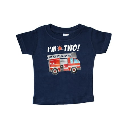 

Inktastic I m 2 Fire Truck 2nd Birthday Gift Baby Boy or Baby Girl T-Shirt