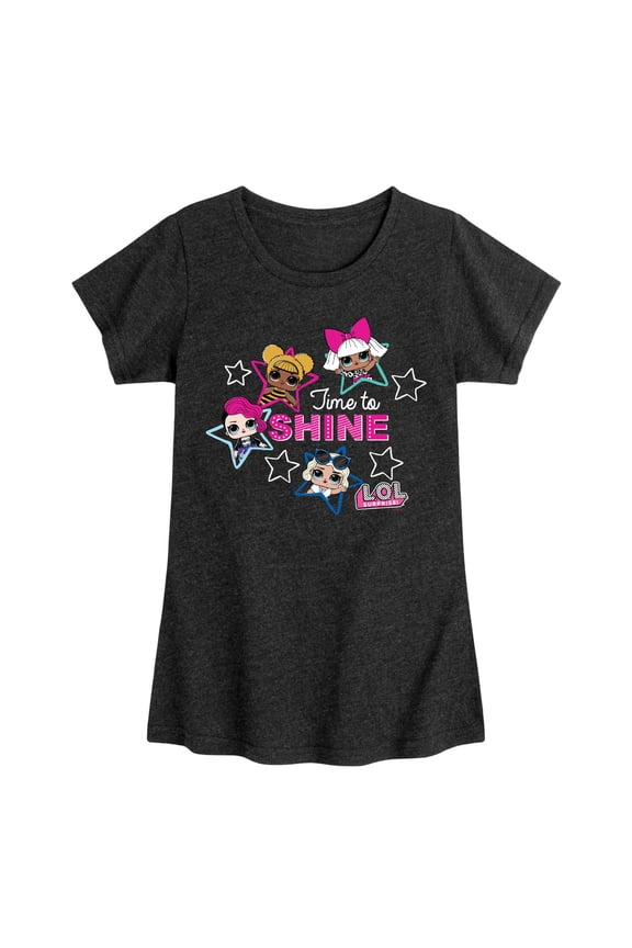 LOL Surprise! Dolls - Time to Shine - Shinning Stars - Toddler & Youth Girls Short Sleeve Graphic T-Shirt