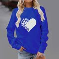 thumbnail image 2 of sovlvnd Discount 2024 Women Long Sleeves Casual Loose Fashionable Shirts Color Round Neck Sweatshirt Crewneck Over Size Pullover Tunic Tops, 2 of 4