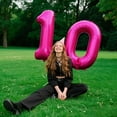 thumbnail image 4 of Rose Red Number 0 Balloon 40 Inch,Jumbo Giant Mylar Rose Red Number 0,Big Large Foil Helium Number Balloons, Balloons for 10 20 30 100 Birthday Party Decorations Supplies Anniversary Celebration, 4 of 16