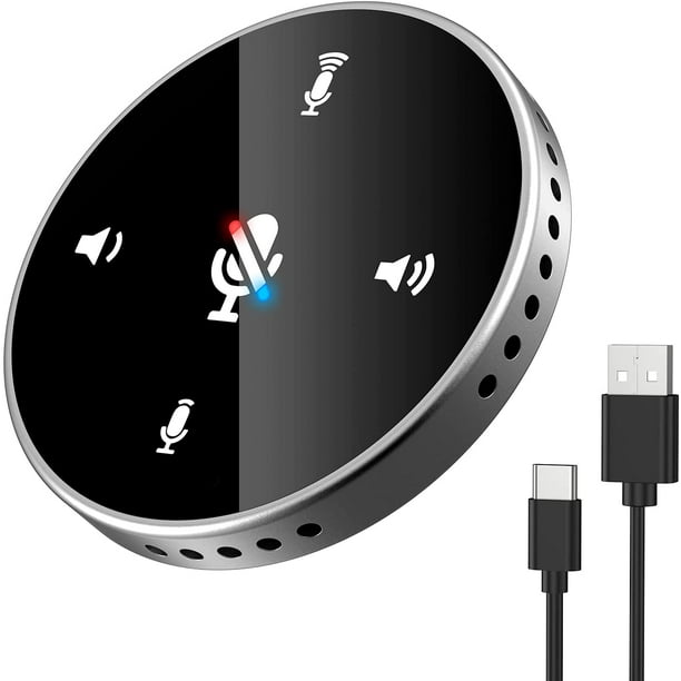 USB Computer Microphone with Speaker, Omnidirectional Microphone with