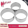 thumbnail image 2 of 3pcs Dumplings Molds Set Cutter Maker Accessories Stainless Steel Round Cookie Pastry Wrapper Dough Cutting Tool Kitchen Gadgets, 2 of 2