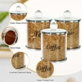 thumbnail image 3 of Luxurious Coffee Bean Canister, Sugar Jar, Tea Storage Jar, Glass Jar, Snack Jar, Seasoning Jar, 4-Piece Kitchen Glass Storage Set with Tray, Sparkling Gold  Crushed Diamonds Accents, 3 of 9