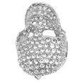 thumbnail image 3 of Sparkly Skull Brooch,  Clear Skull Pin Brooch  for, 3 of 8
