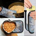 thumbnail image 5 of 2 PCS Oven Baking Gloves Set Heat Resistant Oven Mitt & Pot Holder Set Cooking Mitts Kitchen Home Supplies Large Flower in Full Bloom, 5 of 5