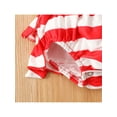 thumbnail image 6 of Seyurigaoka Infant Baby Girls Independence Day 4th of July Romper, National Flag Printed Sleeveless Backless Hollow Out Ruffled Bodysuit, 6 of 8