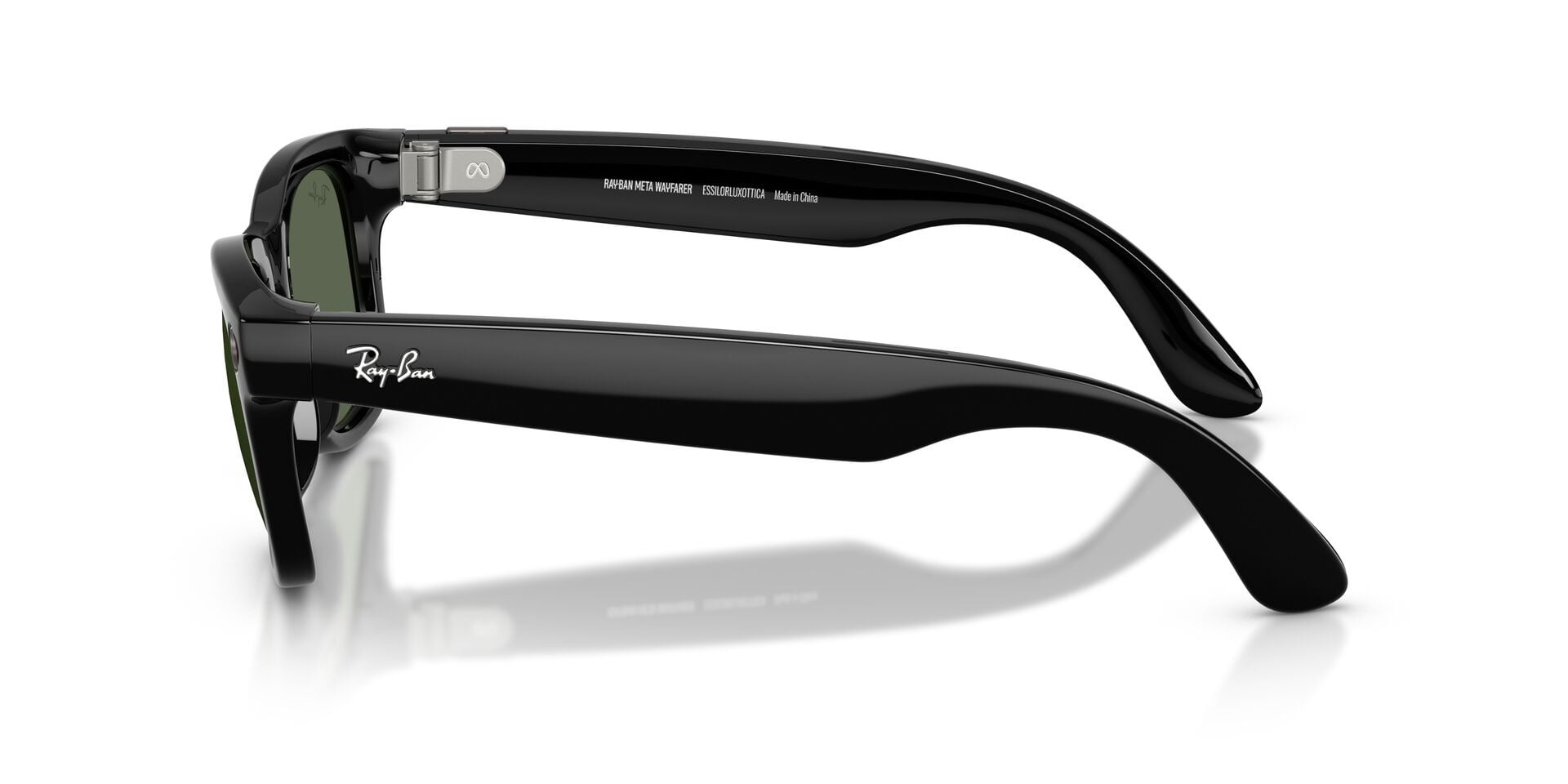 Ray-Ban Meta Wayfarer Gen 2 Smart Glasses, AI Meta Glasses with Photo and Video, Size 50, Shiny Black/G15 Green