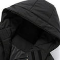 thumbnail image 3 of Heavyweight Insulated Big And Tall Hooded Coat Long Length Winter Warmth Jacket With Secure Pockets For Cold Weather, 3 of 4