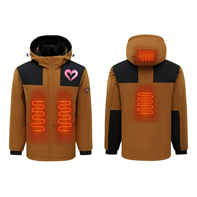 Womens Coats USB Intelligent Constant Temperature Heated Windproof Plus Size Coat For Men And Women Winter 4 Heated Jacket Coat Gaoy Matte Top Coat Coats For Women