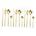 thumbnail image 4 of HOOWIFFY Tableware Set Golden 12Pcs 8.7x0.6x0.2in Stainless Steel, 4 of 8