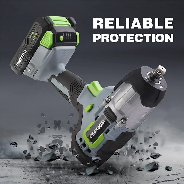 WORKSITE Brushless Impact Wrench Heavy Duty 3 Speed 20V Battery