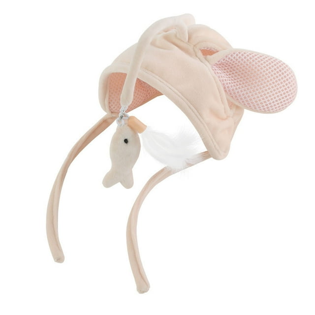 Varita para gato montada en la cabeza, palo para gatos, sombrero, palo para gatitos, sombrero, juguete para gatos montado en la cabeza, alta capacidad Jadeshay A