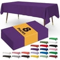 thumbnail image 1 of Plastic Table Cloth Disposable - 8 Packs, Table Cloth for Retangle Table, 54"x108" Decorative Tablecloth for Parties, Picnics, Camping, Waterproof & Stain-Resistant, Purple Purple 54" X 108" Rectangle, 1 of 5