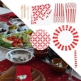 thumbnail image 3 of Juego de vajilla desechable Sunnimix vajilla de fiesta 97 piezas rojo, 3 of 8