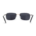 thumbnail image 2 of Womens Rimless Narrow Rectangle 90s Retro Sunglasses Gold Black, 2 of 4