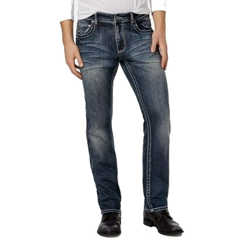 INC Jeans - Mens 34X34 Dark Wash Berlin Slim Straight Stretch Jeans 34 ...