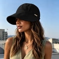 thumbnail image 4 of Hkoxplj Women Lightweight Breathable Baseball Cap Short Curved Brim Sun Hat UV Protection Adjustable Metal Buckle Outdoor Sports Hat Solid Color Summer Casual Hat Unstructured Cap, 4 of 6