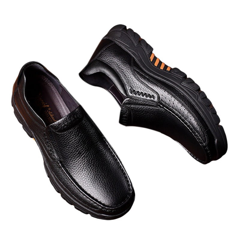 Men Comfort Casual Leather Shoes Slip On Moccasins Loafers Driving Shoes Soft 