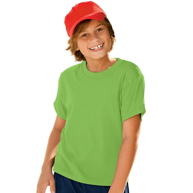 Hanes Garçon ComfortBlend EcoSmart Col Ras du Cou, TP, Lime