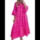 thumbnail image 1 of Vestido Bohemio con Cuello en V, Mangas Acampanadas y Bordado de Encaje para Mujer (2025) Rosa Roja M, 1 of 9