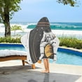 thumbnail image 3 of Yayeee Kids Hooded Towels Toddler Soft Absorbent Beach Bathing Wrap 50" x 23.5", White Astronaut Planet, 3 of 5