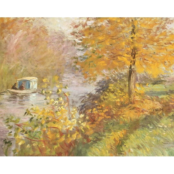 The Studio Boat-Monet - CANVAS OR FINE PRINT WALL ART