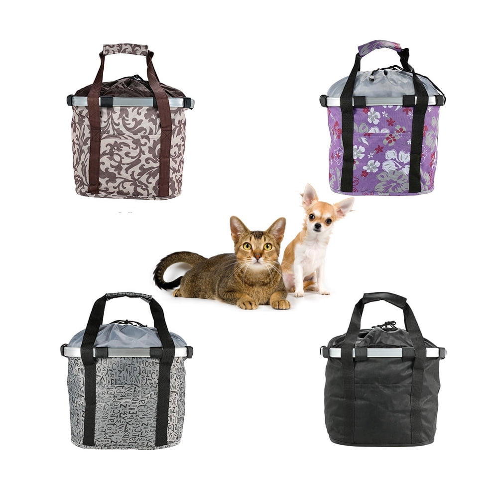 Alloy Bike Detachable Basket  Front Pet Carrier  Front Bag Aluminum Alloy Frame Pet Basket