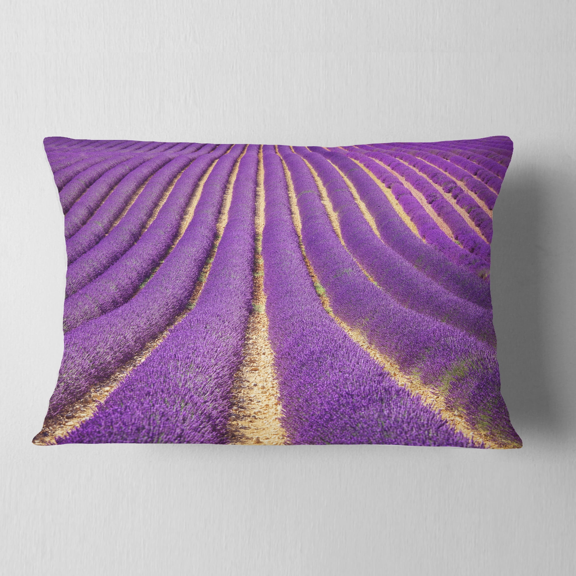 Designart 12" x 20" Purple Polyester Throw Pillow
