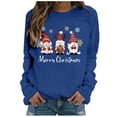 thumbnail image 1 of Chandail en Molleton Femme Tendance Chandail Imprimé Flocon de Neige de Noël à Capuche Manches Longues Mode Automne, 1 of 3