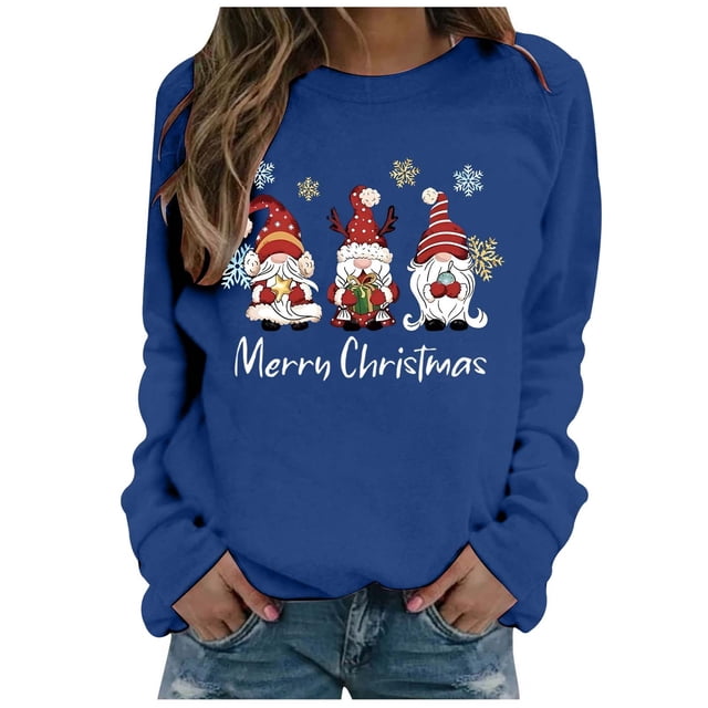 Chandail en Molleton Femme Tendance Chandail Imprimé Flocon de Neige de Noël à Capuche Manches Longues Mode Automne