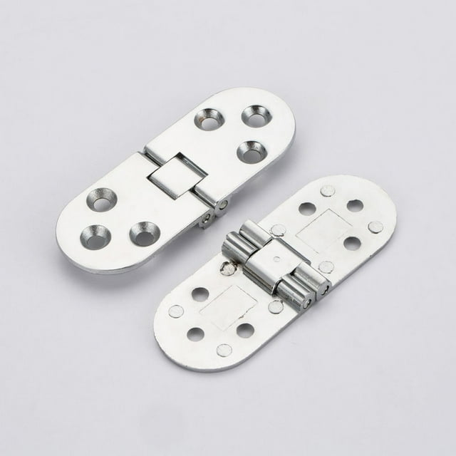 Allume 4Pcs Flush Mounted Folding Hinges Self Supporting Folding Table Cabinet Door Hinge Silver