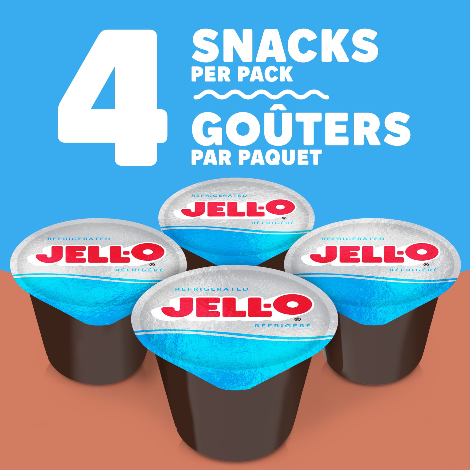 Goûters Au Pouding Réfrigéré Prêt-À-Servir À Saveur De Chocolat Sans Sucre Ajouté, Paquet De 4 424 g