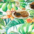 thumbnail image 4 of Outdoor Tablecloth with Umbrella Hole for Round Table 60x60inch Rainforest Patio Table Cloth with Zipper, 4 of 6