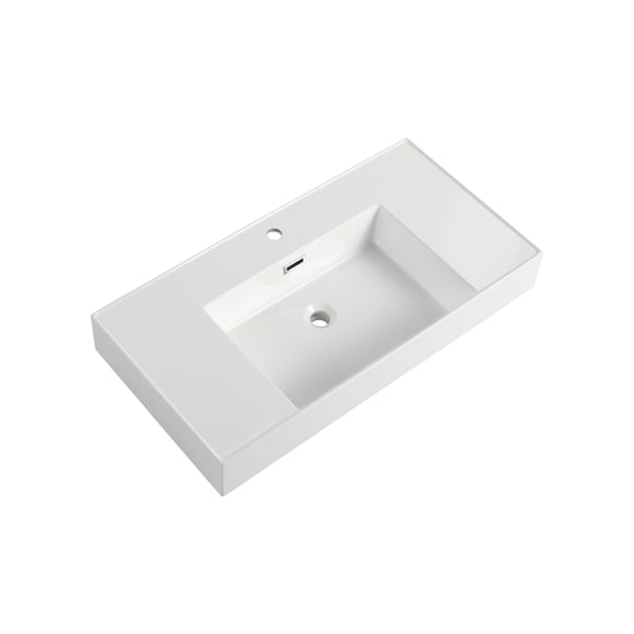 Modern Bathroom Vanity 36" Resin basin For Bathroom Vanity,Vanity Top only,Wooden Bathroom Vanity