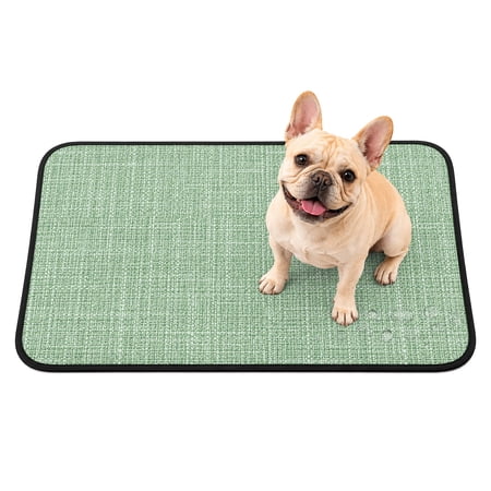 Washable Pee Pads for Dogs Green Non-Slip & Leak-Proof Potty Pads for Dogs Reusable Pee Pad for Crates Floors Waterproof Puppy Training Pad 24 x18 Rustic Farmhouse Solid Color