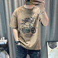 thumbnail image 2 of Camiseta con estampado superior Katoen para hombre, camisetas para hombre de motocicleta, camisetas Blue Rock de manga corta, ropa barata y cómoda, nueva, 2 of 5