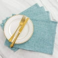 thumbnail image 6 of Cloth Placemats Set of 4 for Holiday Dinner Linen Placemat Heat Resistant Dining Table Place Mats for Kitchen Table, 12 x 18 inches, Teal, 6 of 6