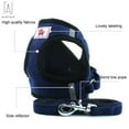 thumbnail image 4 of Gustave Pet Dog Vest Harness and Leash Set Adjustable Reflective Safety Vest Soft Corduroy Mesh Padded For Puppy Dogs Cats Outdoor "Navy Blue, Size XL", 4 of 10