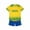 Yellow, variant on Boys Portugal Graphic Soccer Jersey Set Crewneck Short Sleeve Color Block Letter Print Football Fan Match Day 2 Piece Athletic Set