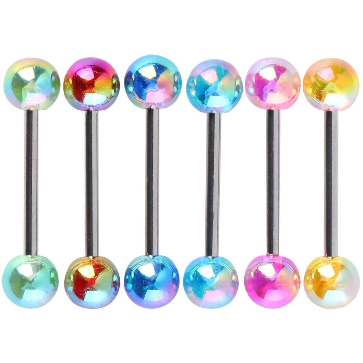 1 Set of Acrylic Tongue Pin Belly Button Barbell Jewelry Piercings